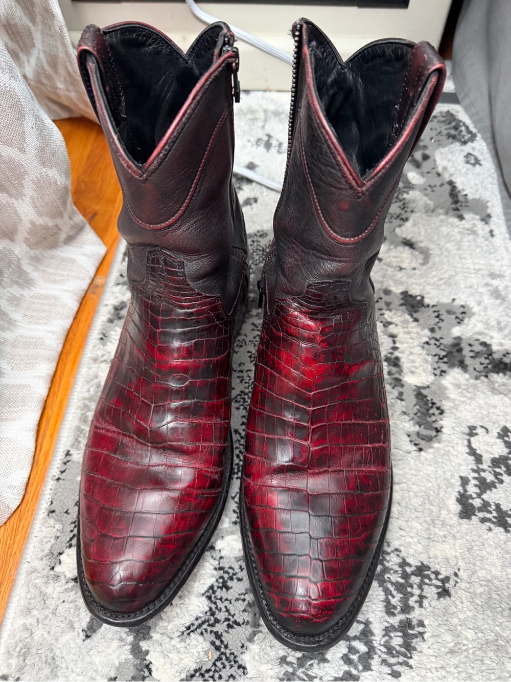 Tecovas 11.5, Men's Black Cherry Dean crocodile